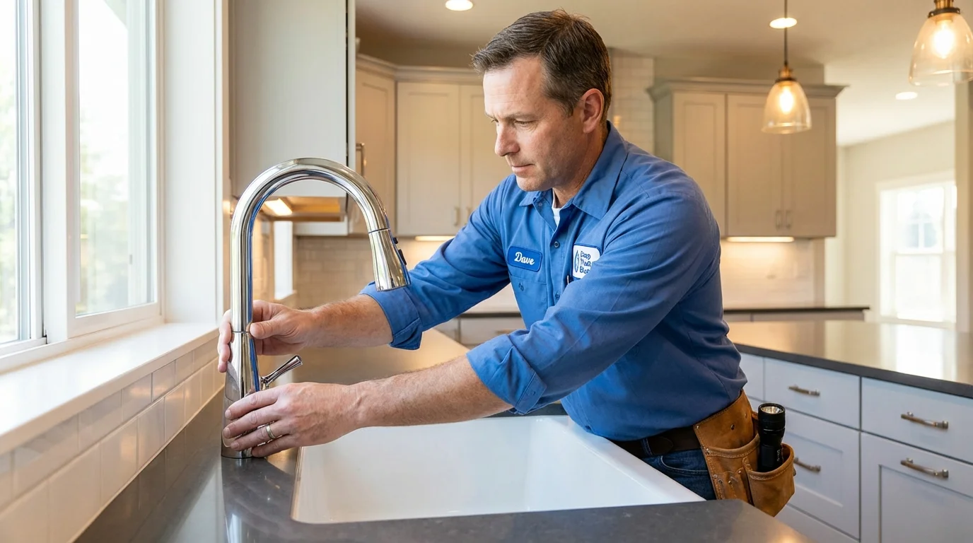 Kitchen faucet installation by Johns Plumbing LLC in Oak Lawn